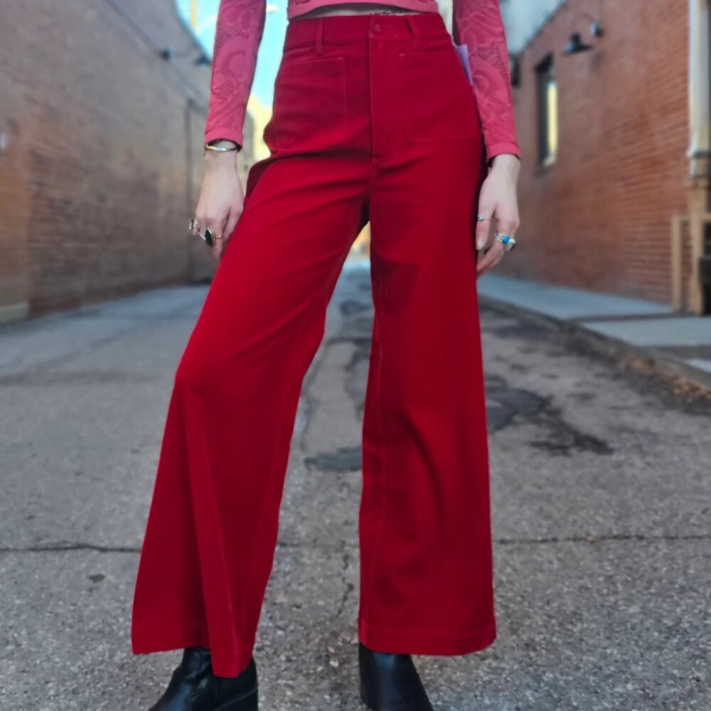 Rolla's Sailor Pant in Red Velvet
